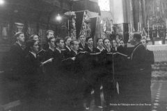 Saint-Maurice, Abbaye 1940-05-12, Messe Radio, Schola directeur chne Revaz